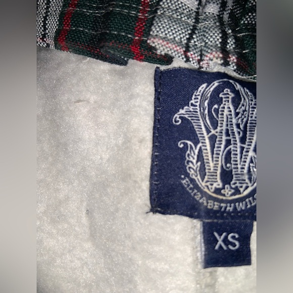 Elizabeth Willson designs Plaid Jacqueline Ruffle Sweatshirt XS preppy bow fall - Picture 5 of 5